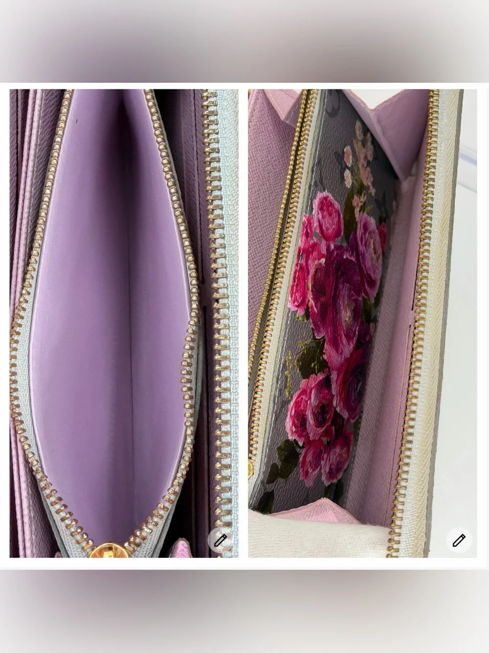 LV Limited Edition Garden Zippy Wallet Silver Floral Monogram Full Set w/COA - Picture 9 of 13